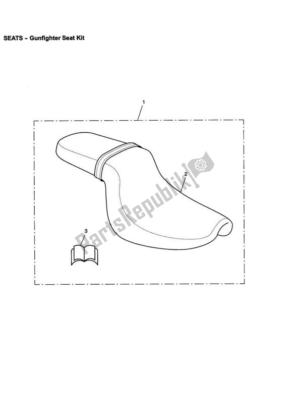 All parts for the Gunfighter Seat Kit of the Triumph America Carburettor 790 2002 - 2007